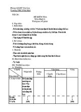 Ma trận và đề kiểm tra một tiết Địa lí lớp 6 - Trường THCS Nhữ Khê